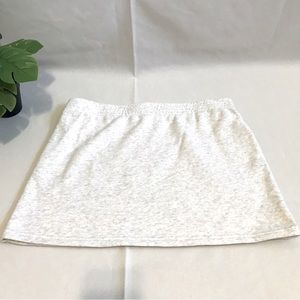 Aritzia TNA Airy AF Fleece Mini Skirt Ice Grey Large